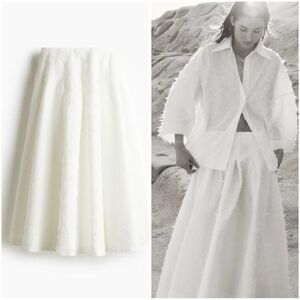H&M Edition Fringed A-Lined Skirt New